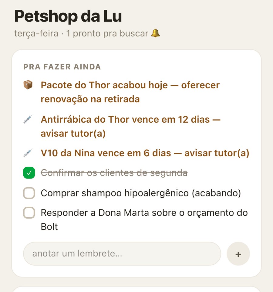 Tudo o que o seu dia precisa, numa tela
